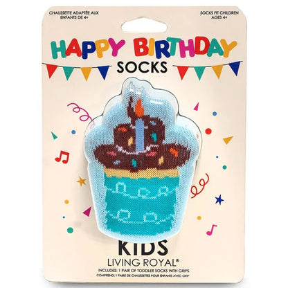 3D Packaged Kids Crew Socks- "Birthday Cupcake" - Summit and Nest