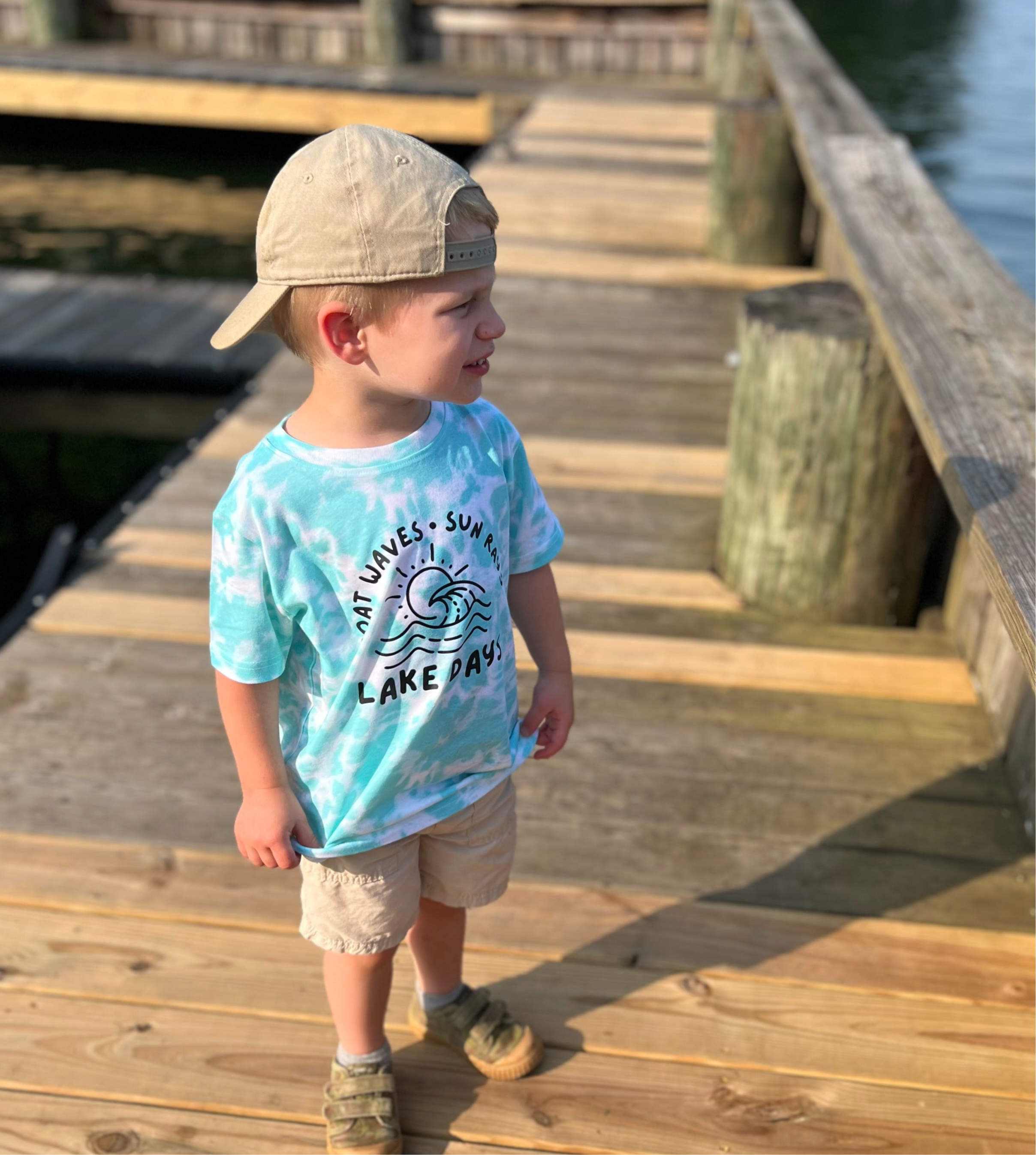 Boat waves, sun rays, lake days- Short sleeve tee and infant bodysuit - Summit and Nest