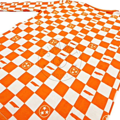 Tennessee Checkerboard- Bamboo two piece pajama set- Toddler and big kid