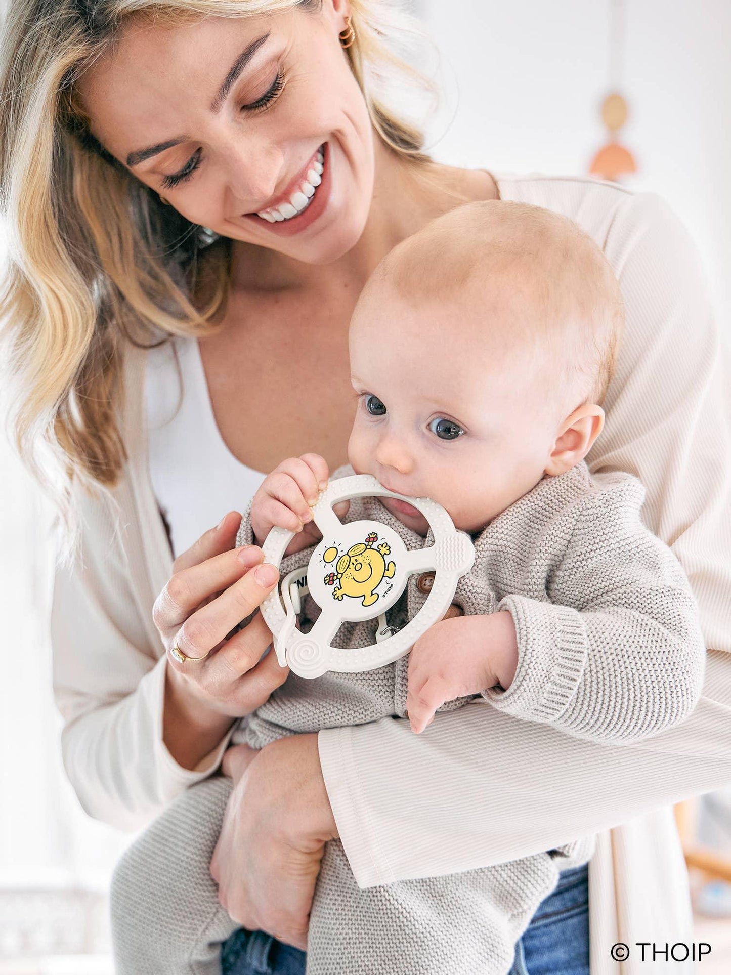 Little Miss Sunshine Teether Ring w/ Detachable Clip - Summit and Nest
