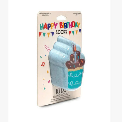 3D Packaged Kids Crew Socks- "Birthday Cupcake" - Summit and Nest