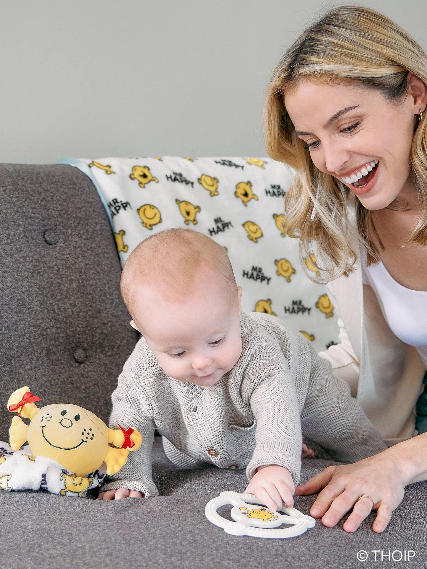 Little Miss Sunshine Teether Ring w/ Detachable Clip - Summit and Nest