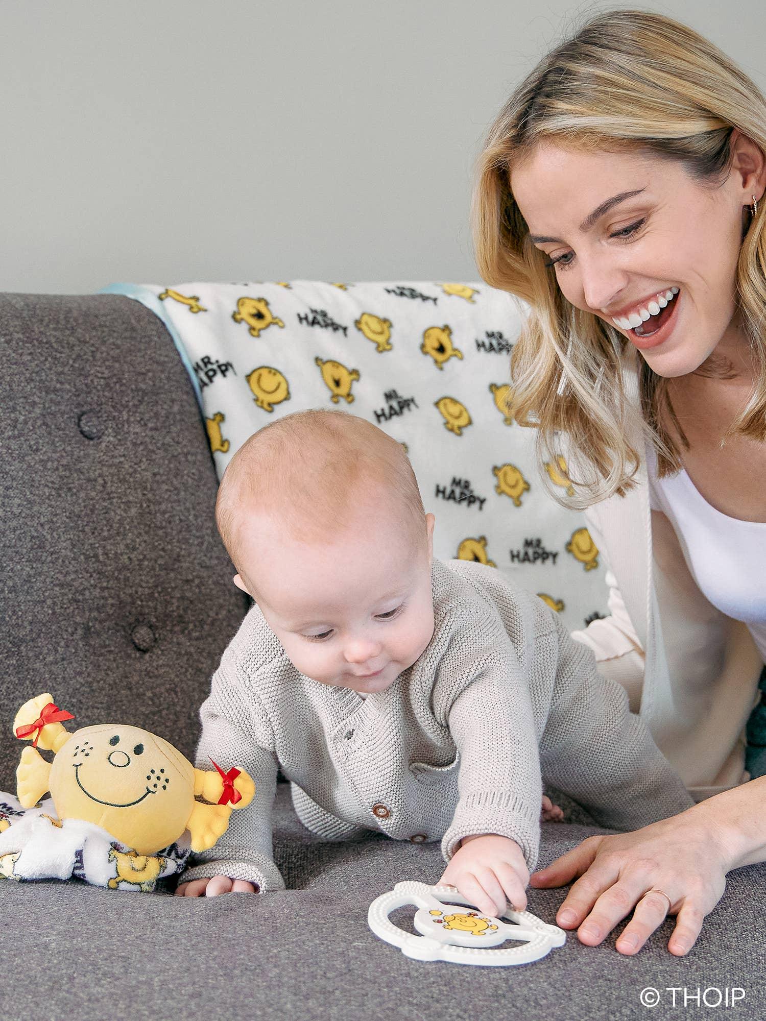 Little Miss Sunshine Teether Ring w/ Detachable Clip - Summit and Nest