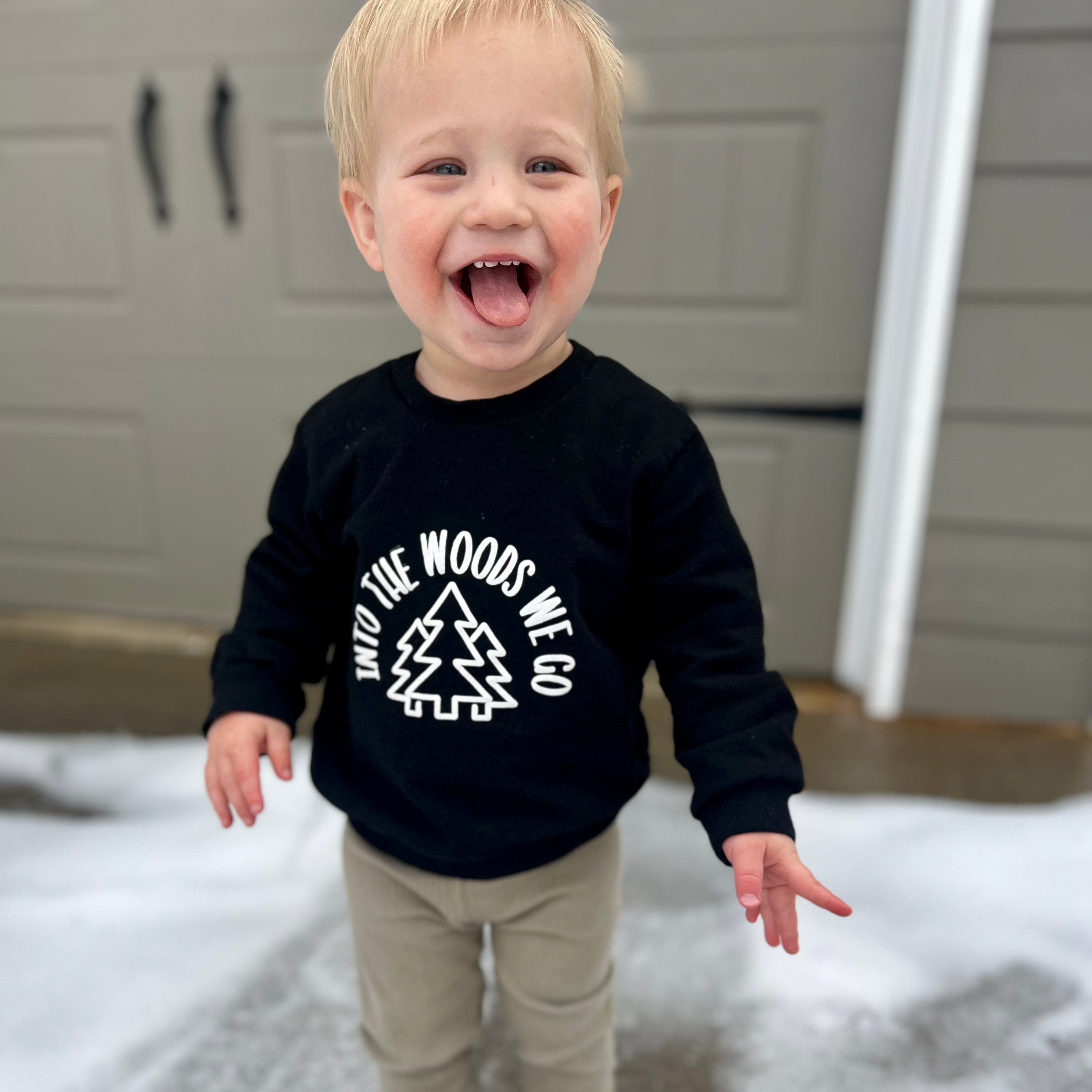 Into the woods we go- Organic cotton infant and toddler sweatshirt - Summit and Nest