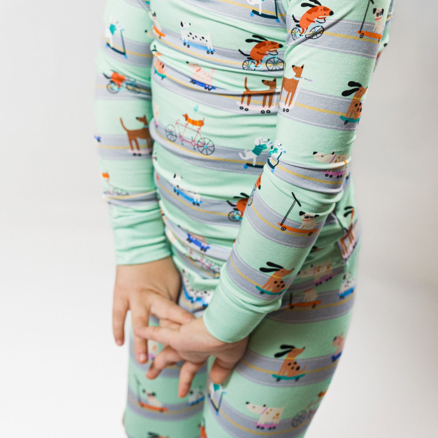 Waggin' Wheels- Bamboo two piece pajama set- Toddler and big kid - Summit and Nest