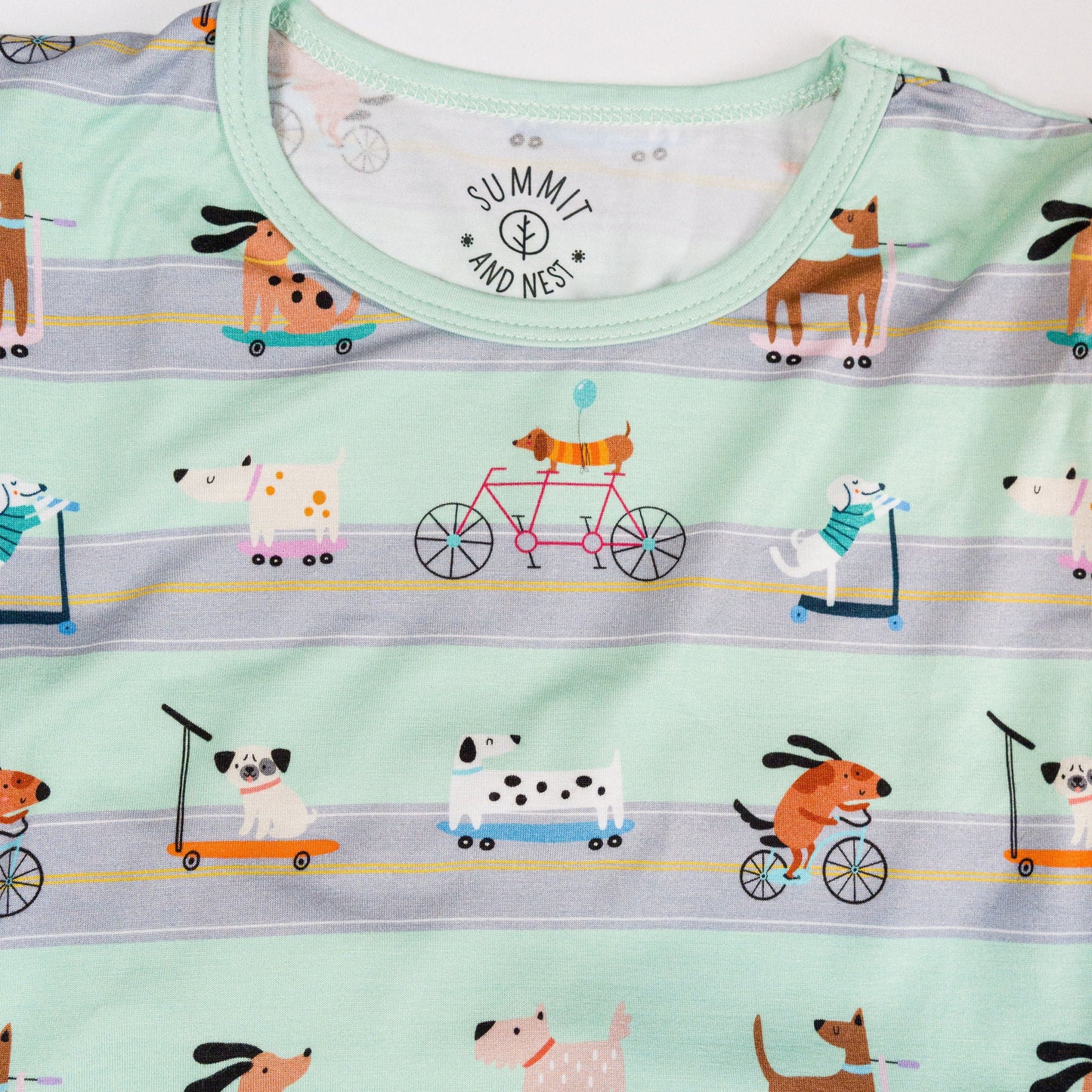 Waggin' Wheels- Bamboo two piece pajama set- Toddler and big kid - Summit and Nest