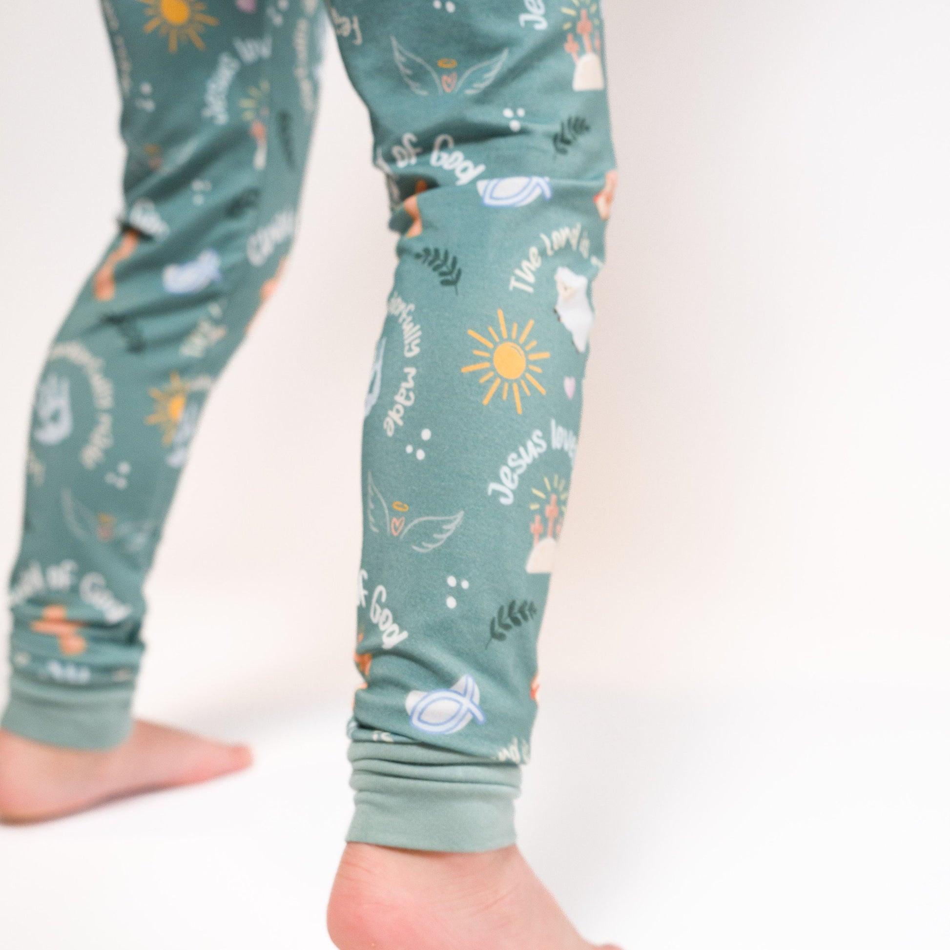 Faithful Blessings- Bamboo two piece pajama set- Toddler and big kid - Summit and Nest