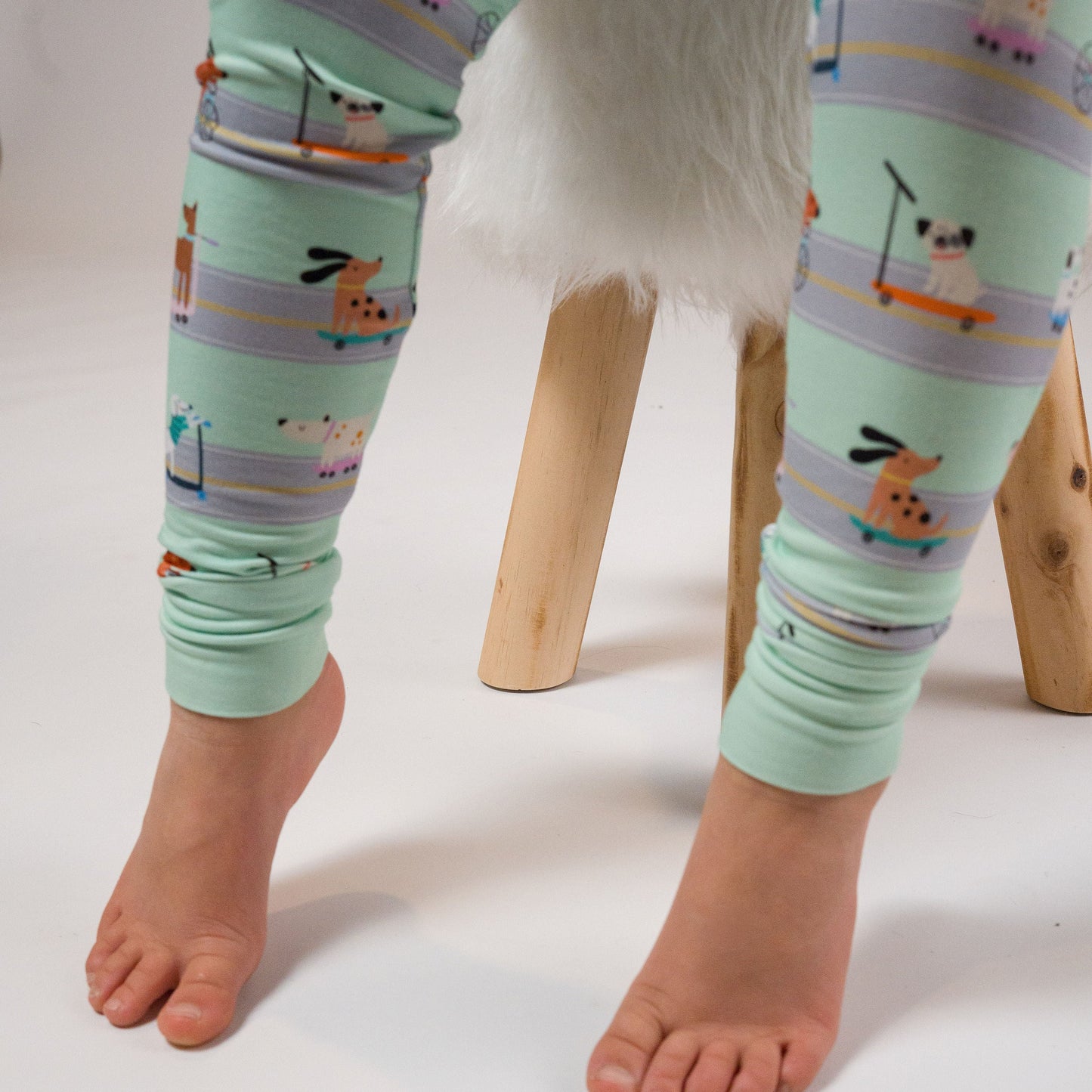 Waggin' Wheels- Bamboo two piece pajama set- Toddler and big kid - Summit and Nest