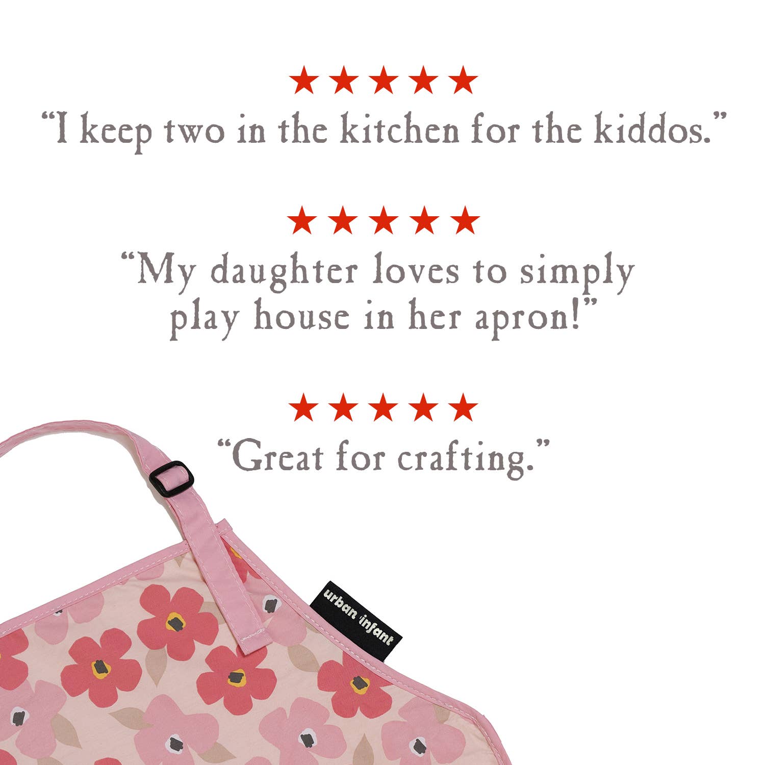 Little Helper Washable Apron-Poppies - Summit and Nest