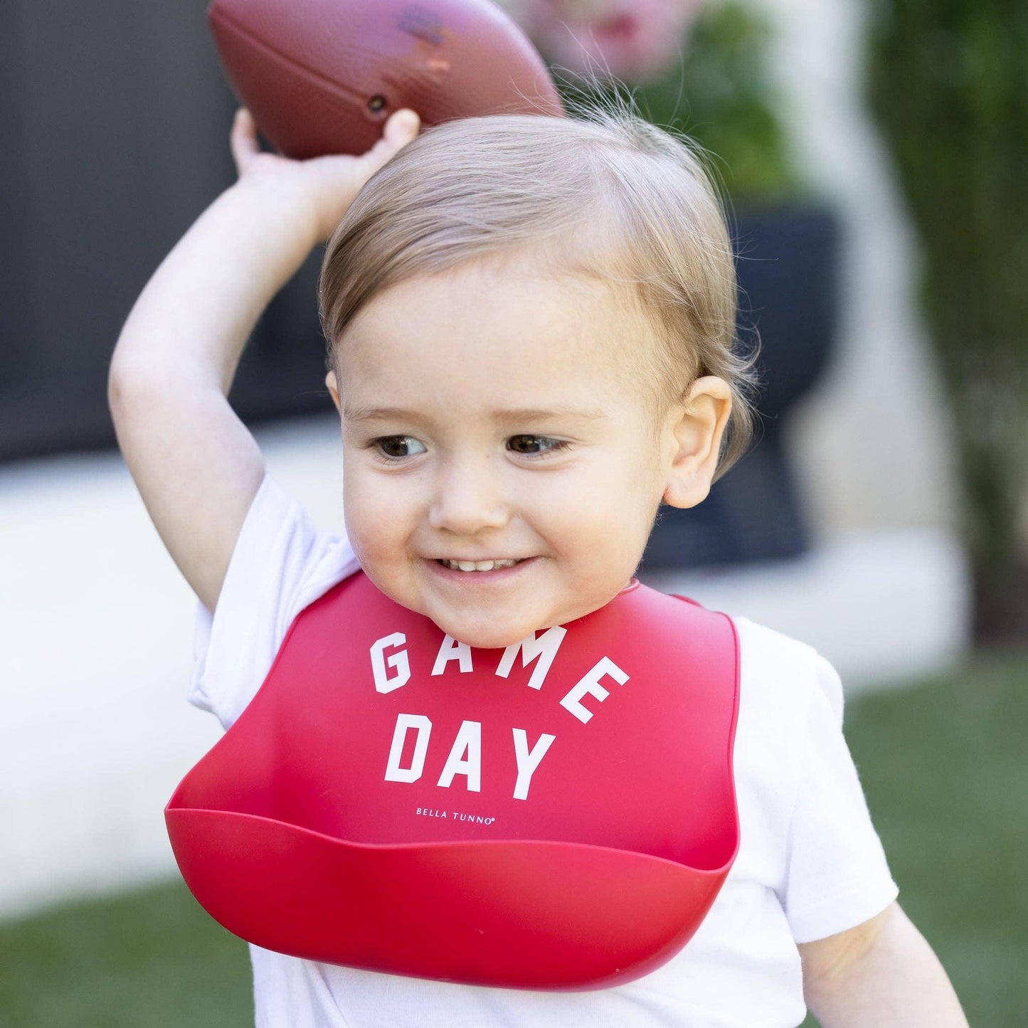 Game Day- Red- Silicone Wonder Bib - Summit and Nest