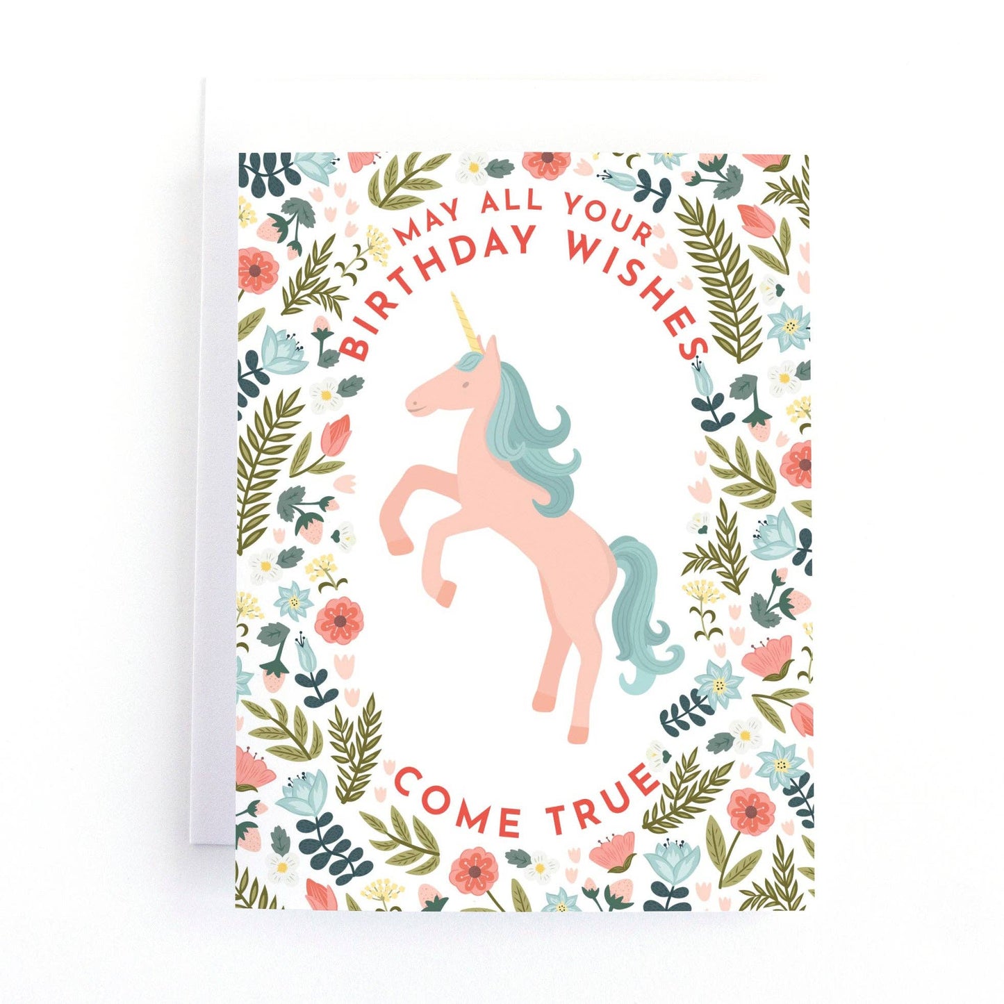 Floral Unicorn Birthday Card - Summit and Nest