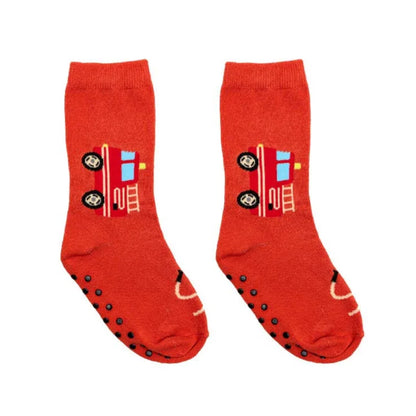 3D Packaged Kids Crew Socks- "Fire truck" - Summit and Nest