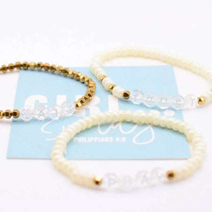 Pray Wait Trust- 3 Bracelet Set - Summit and Nest