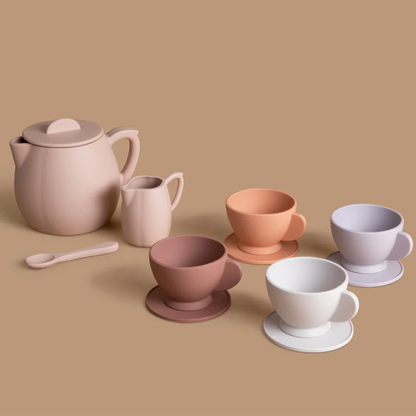 Silicone Tea Set- Petal | Kids Pretend Playset - Summit and Nest