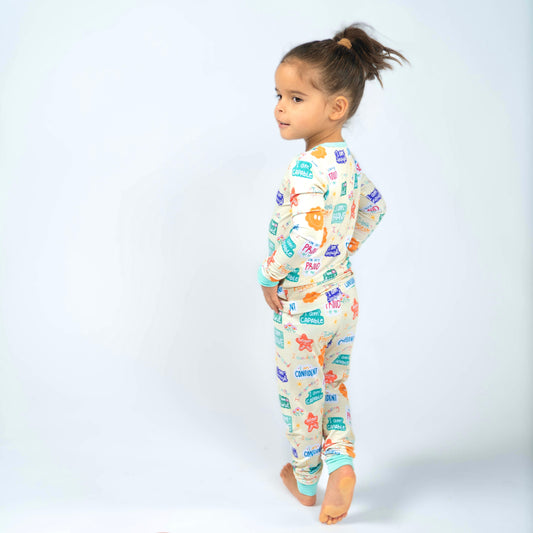 Positive affirmations- Bamboo two piece pajama set- Toddler and big kid