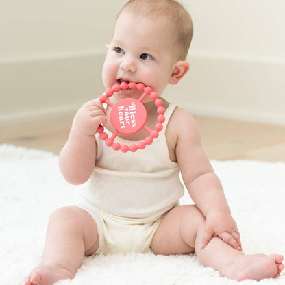 Bless Your Heart- Pink- Silicone Teether - Summit and Nest
