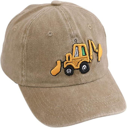 Construction embroidered baseball hat- Khaki - Summit and Nest