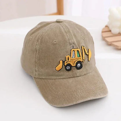 Construction embroidered baseball hat- Khaki - Summit and Nest