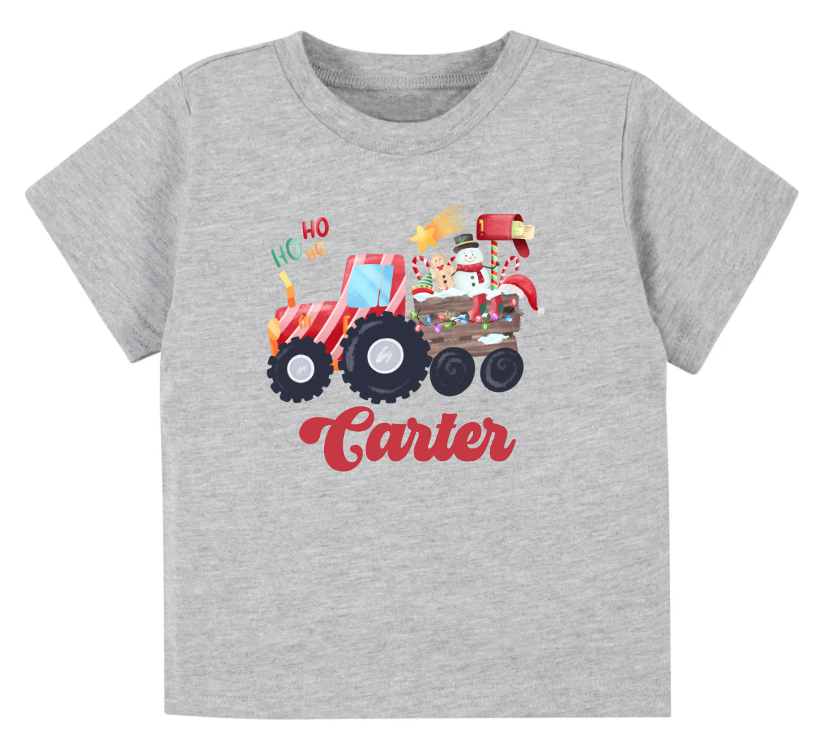 Christmas tractor (customized)- Children's shirt and infant bodysuit - Summit and Nest