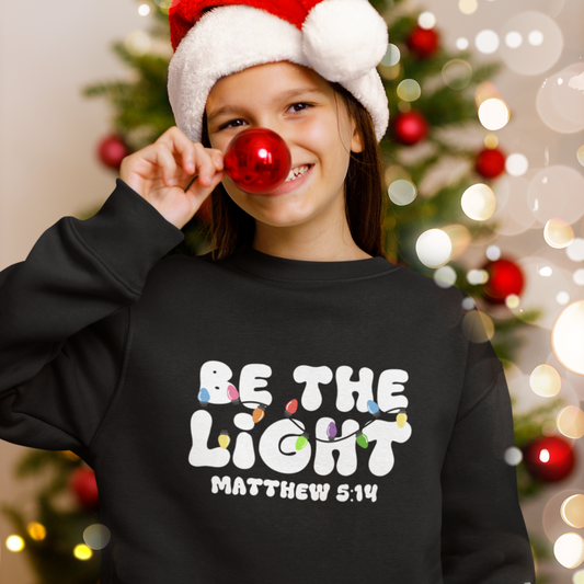 Be the light- Christmas- Children's sweatshirt - Summit and Nest