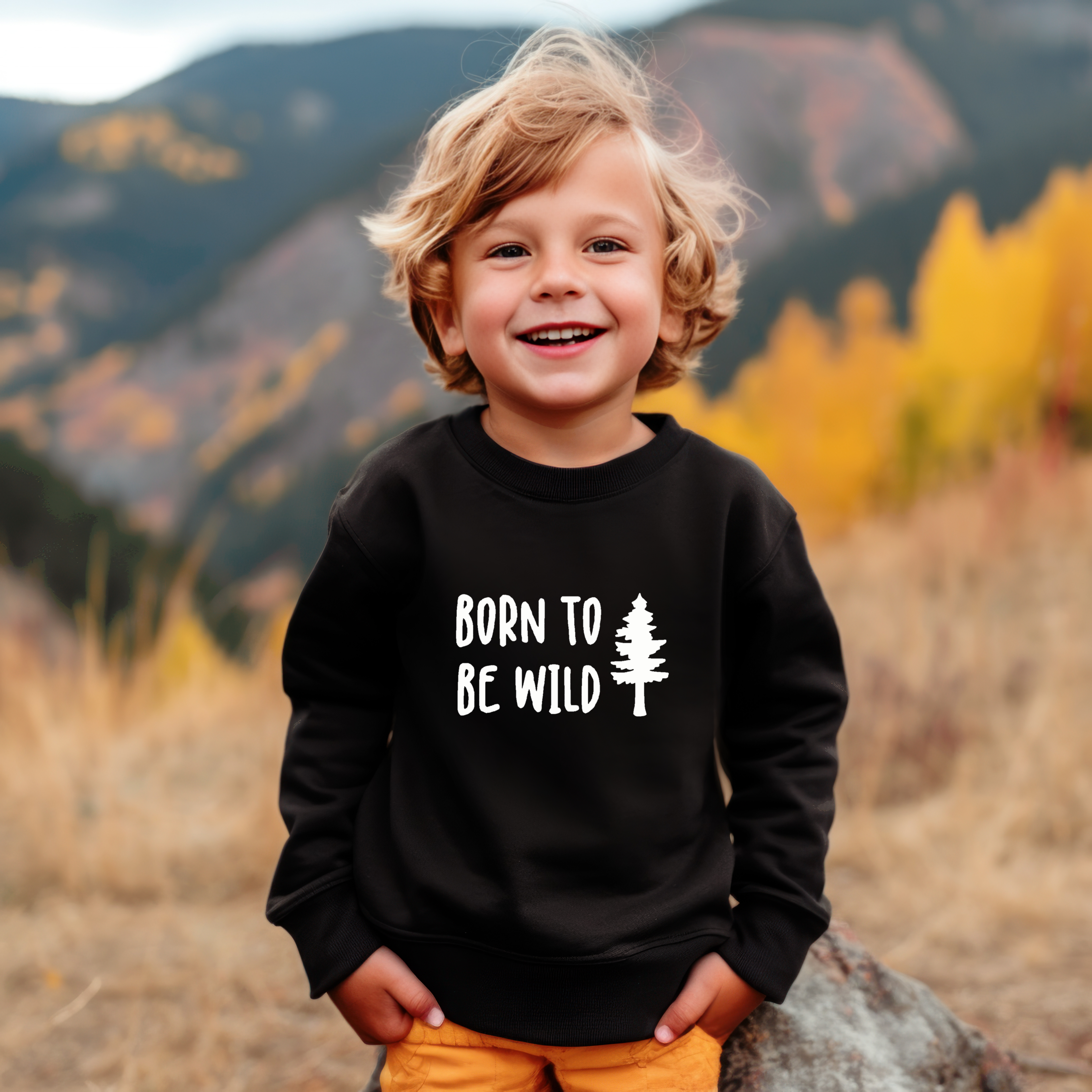 Born to be wild- Organic cotton infant and toddler sweatshirt - Summit and Nest
