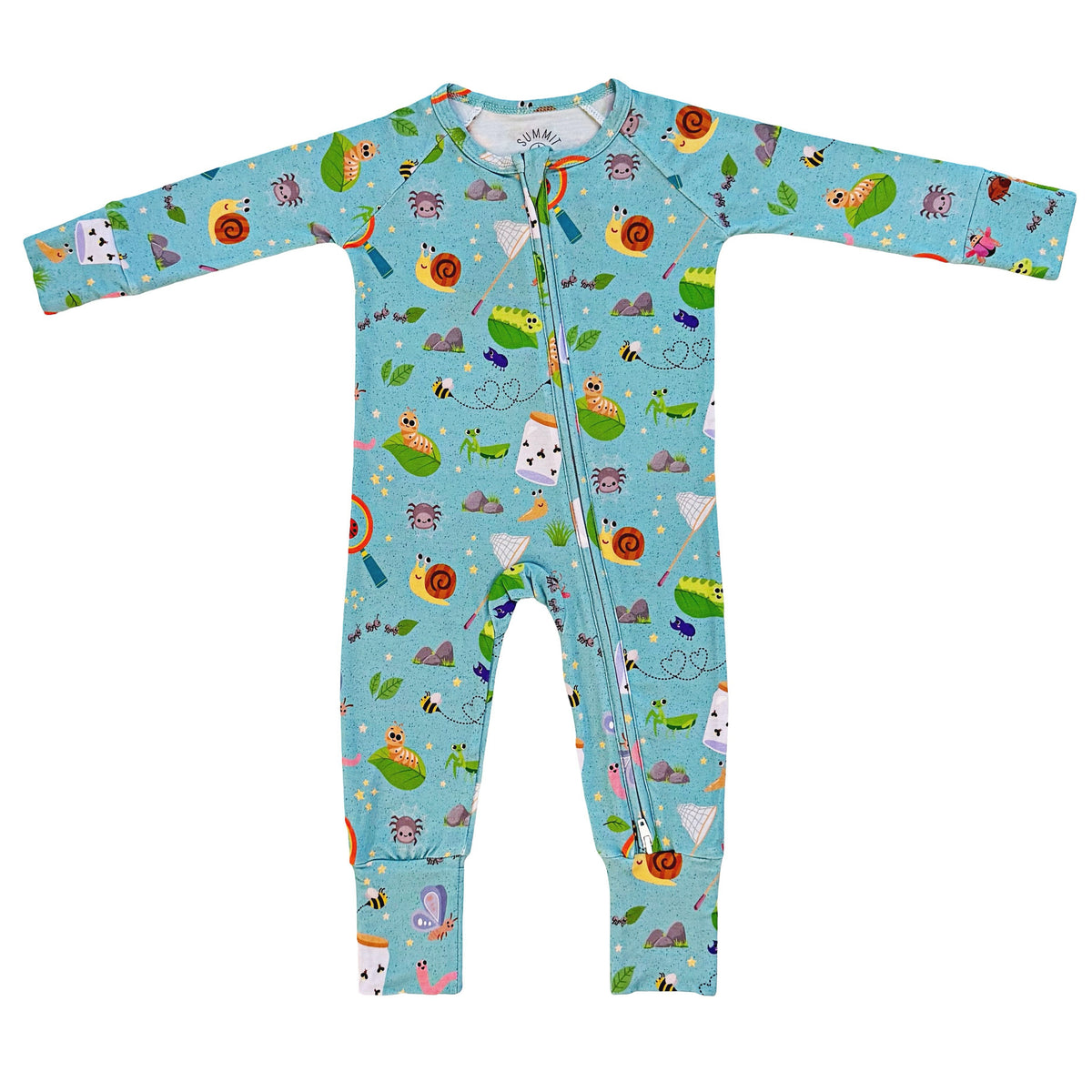 Bug hunt- Bamboo convertible footie- Zippy pajamas - Summit and Nest