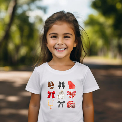 Bulldog bows- Georgia children's tee shirt and infant bodysuit - Summit and Nest