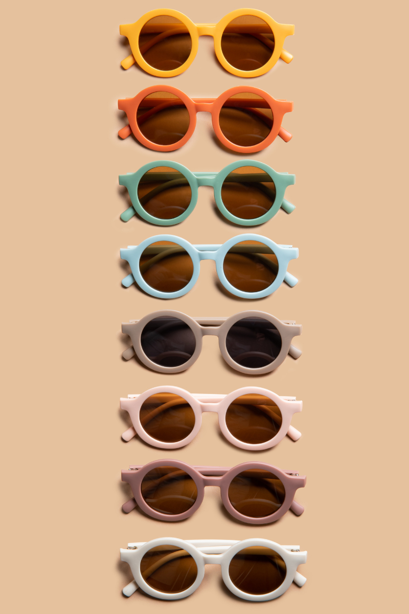 Kids Recycled Plastic Sunglasses- Mustard - Summit and Nest