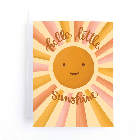 Hello Little Sunshine Baby Shower Card - Summit and Nest