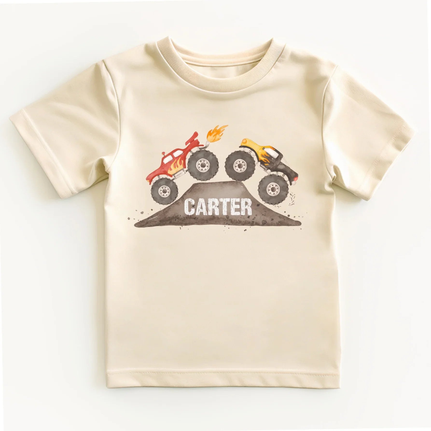 Monster truckin- Customized short sleeve tee and infant bodysuit - Summit and Nest
