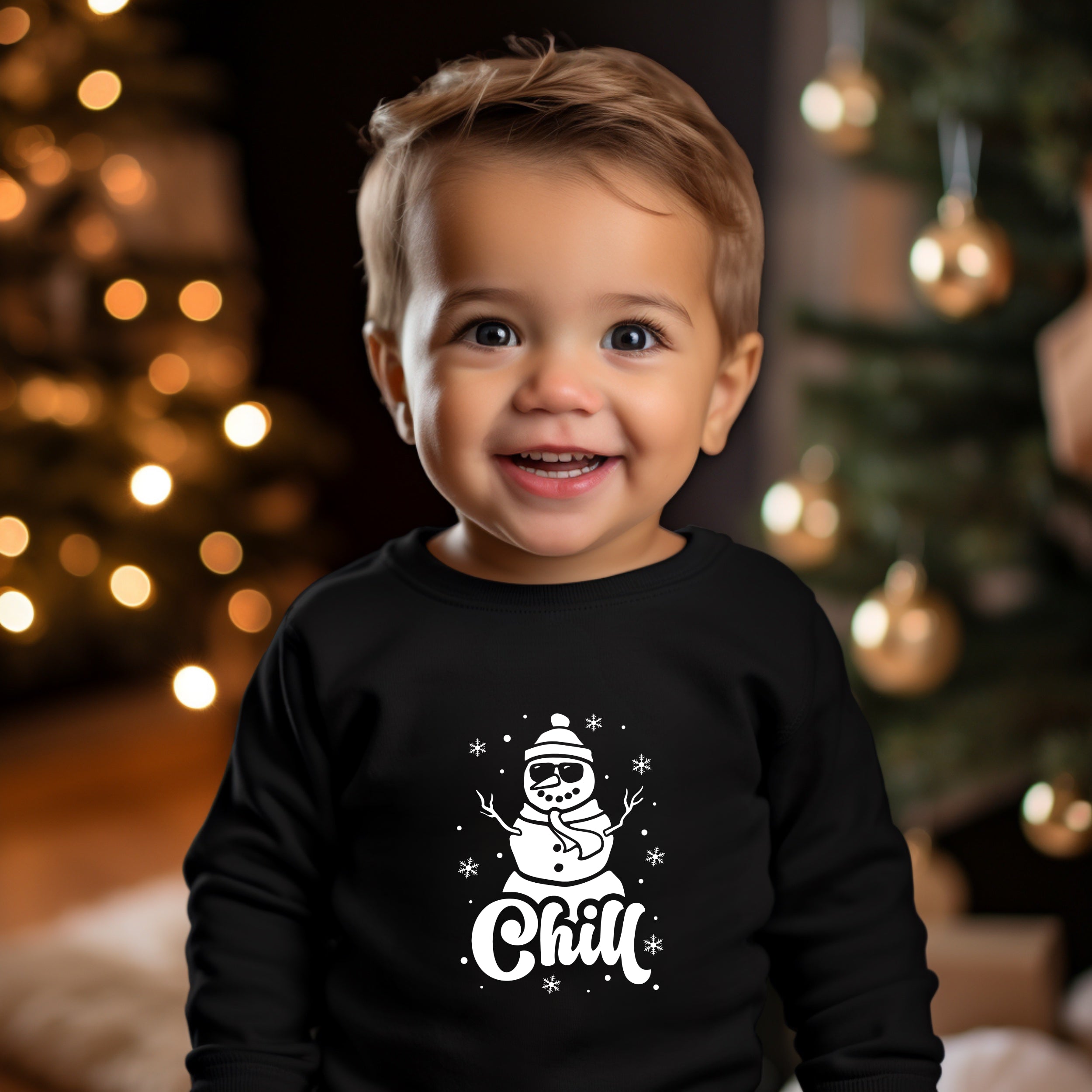 Chill snowman- Organic cotton infant and toddler sweatshirt - Summit and Nest
