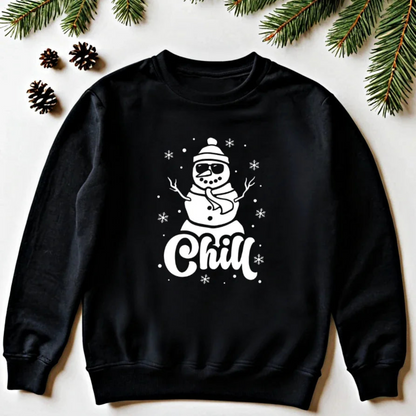 Chill snowman- Organic cotton infant and toddler sweatshirt - Summit and Nest