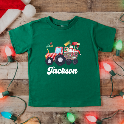 Christmas tractor (customized)- Children's shirt and infant bodysuit - Summit and Nest