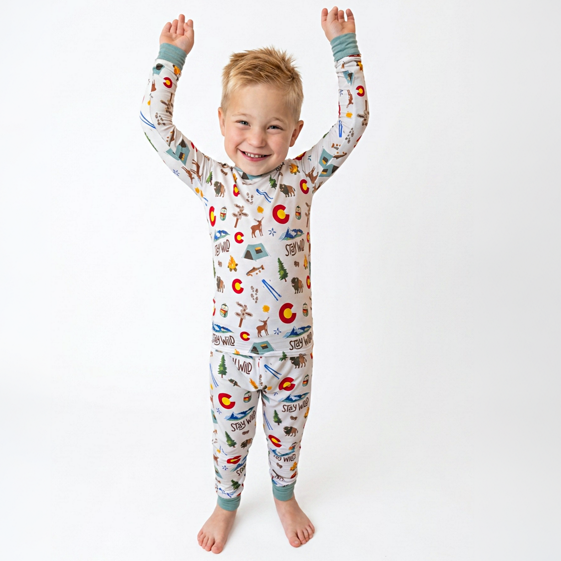 Wild Colorado- Bamboo two piece pajama set- Toddler and big kid - Summit and Nest