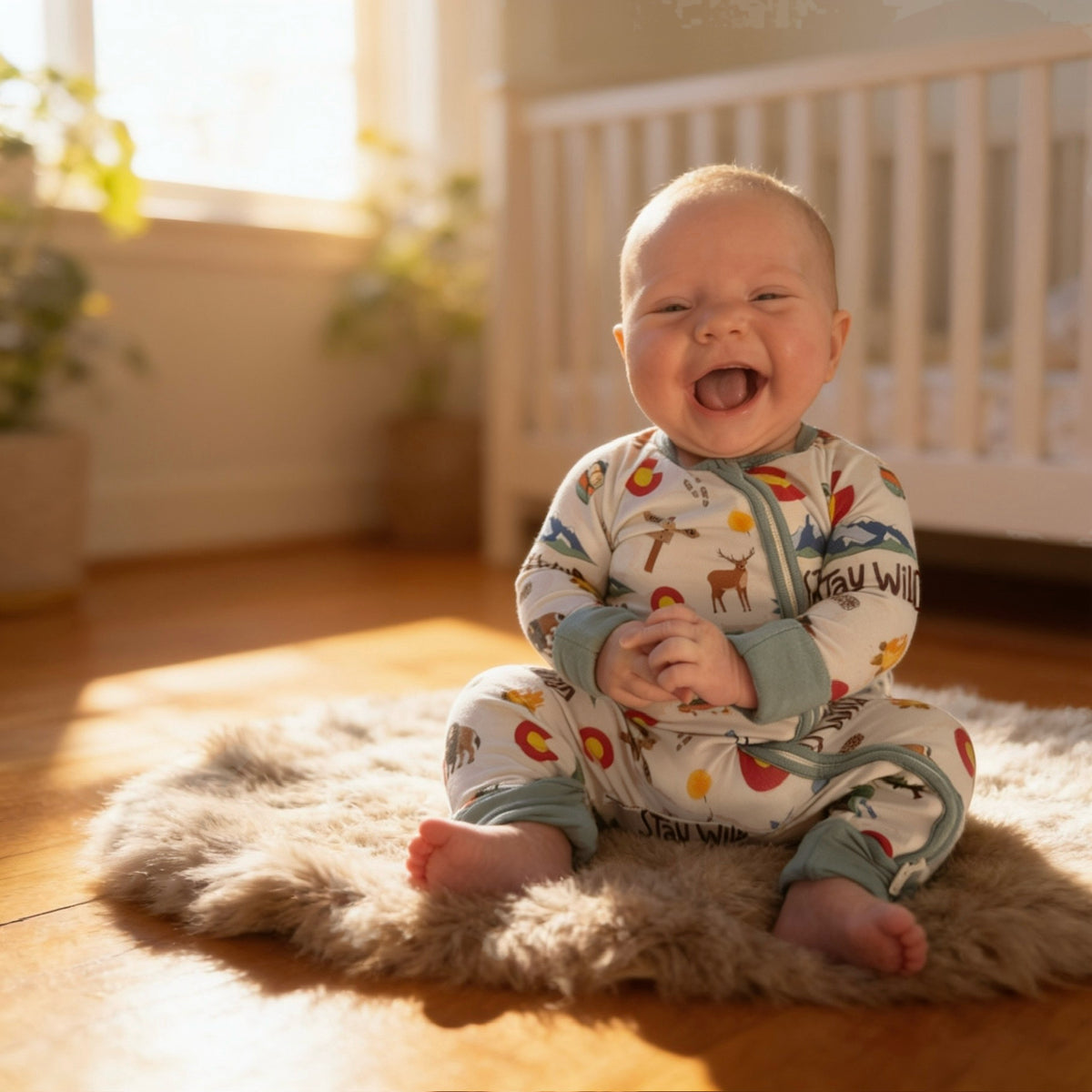 Wild Colorado- Bamboo convertible footie- Zippy pajamas - Summit and Nest