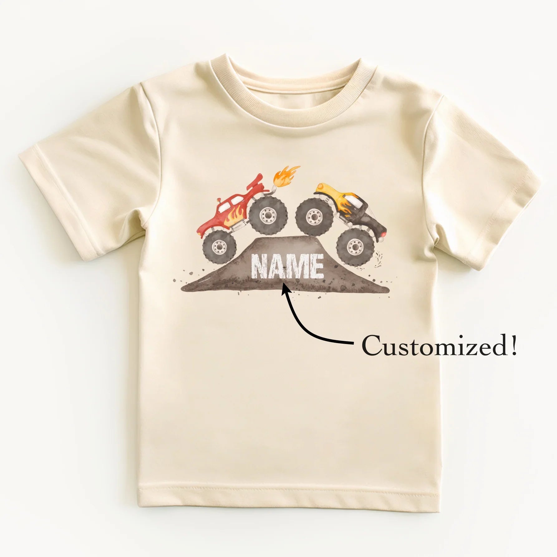 Monster truckin- Customized short sleeve tee and infant bodysuit - Summit and Nest