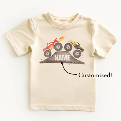 Monster truckin- Customized short sleeve tee and infant bodysuit - Summit and Nest
