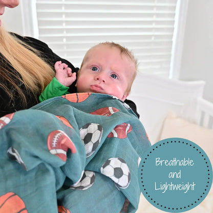 Little Athlete Swaddle Blanket - Summit and Nest