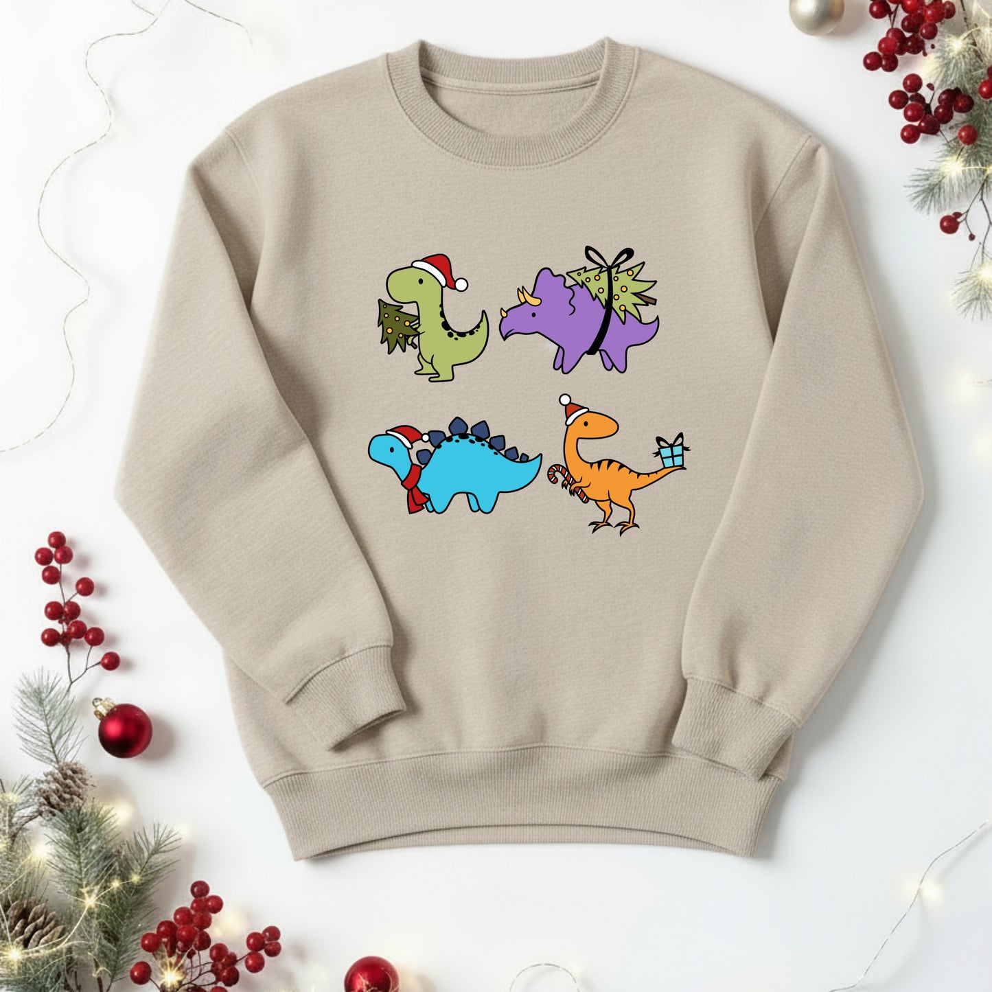Christmas dinos- Children's sweatshirt - Summit and Nest