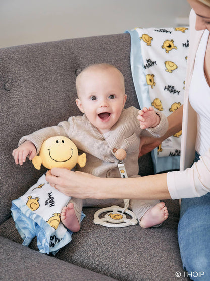 Mr. Happy Silicone Teether Ring w Detachable Clip - Summit and Nest