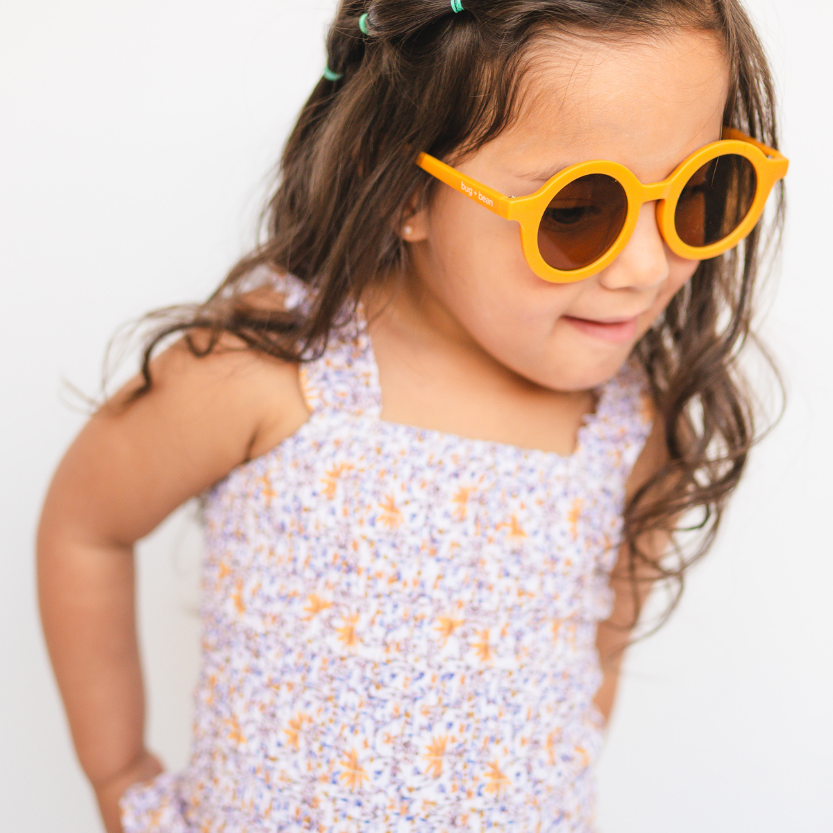 Kids Recycled Plastic Sunglasses- Mustard - Summit and Nest