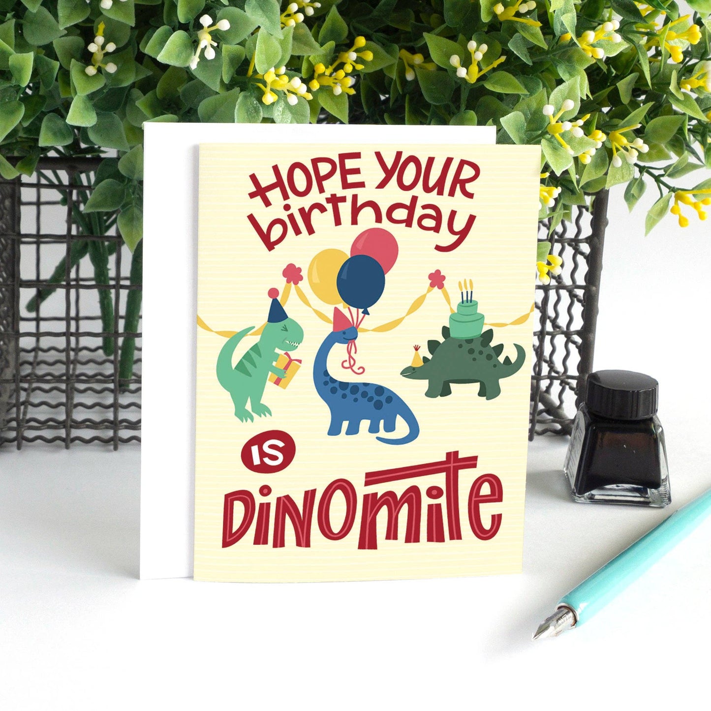Dino-mite Children's Dinosaur Birthday Card - Summit and Nest