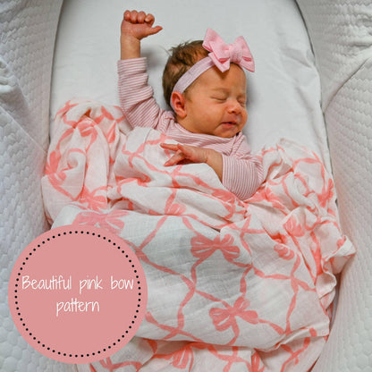 Beautiful Bows Swaddle Blanket - Summit and Nest