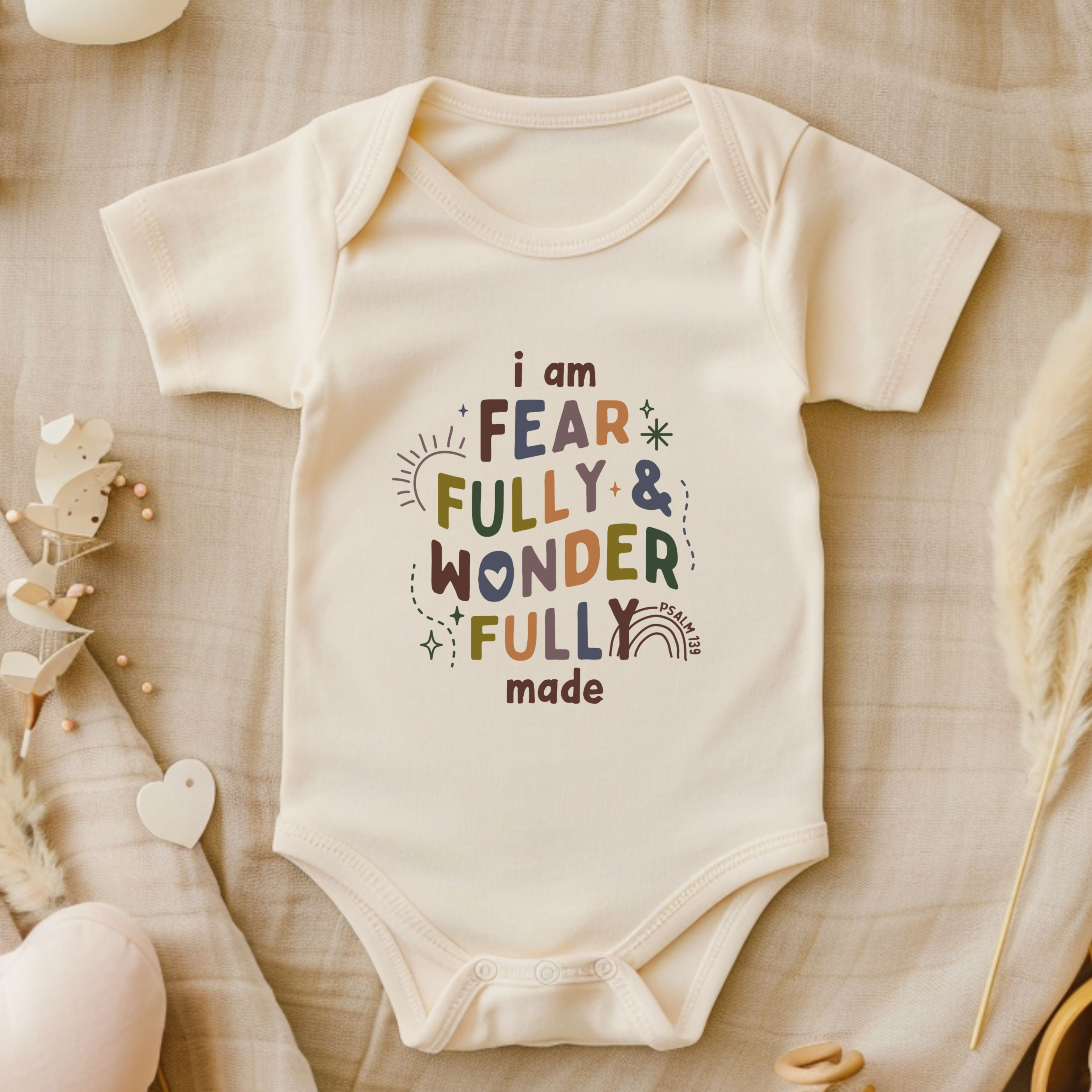 Fearfully and wonderfully made- Short sleeve tee and infant bodysuit - Summit and Nest