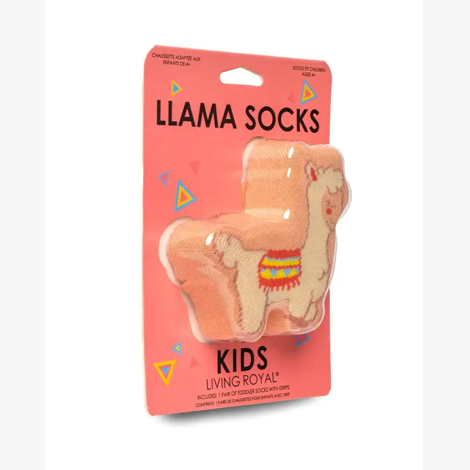 3D Packaged Kids Crew Socks- "Llama Love" - Summit and Nest