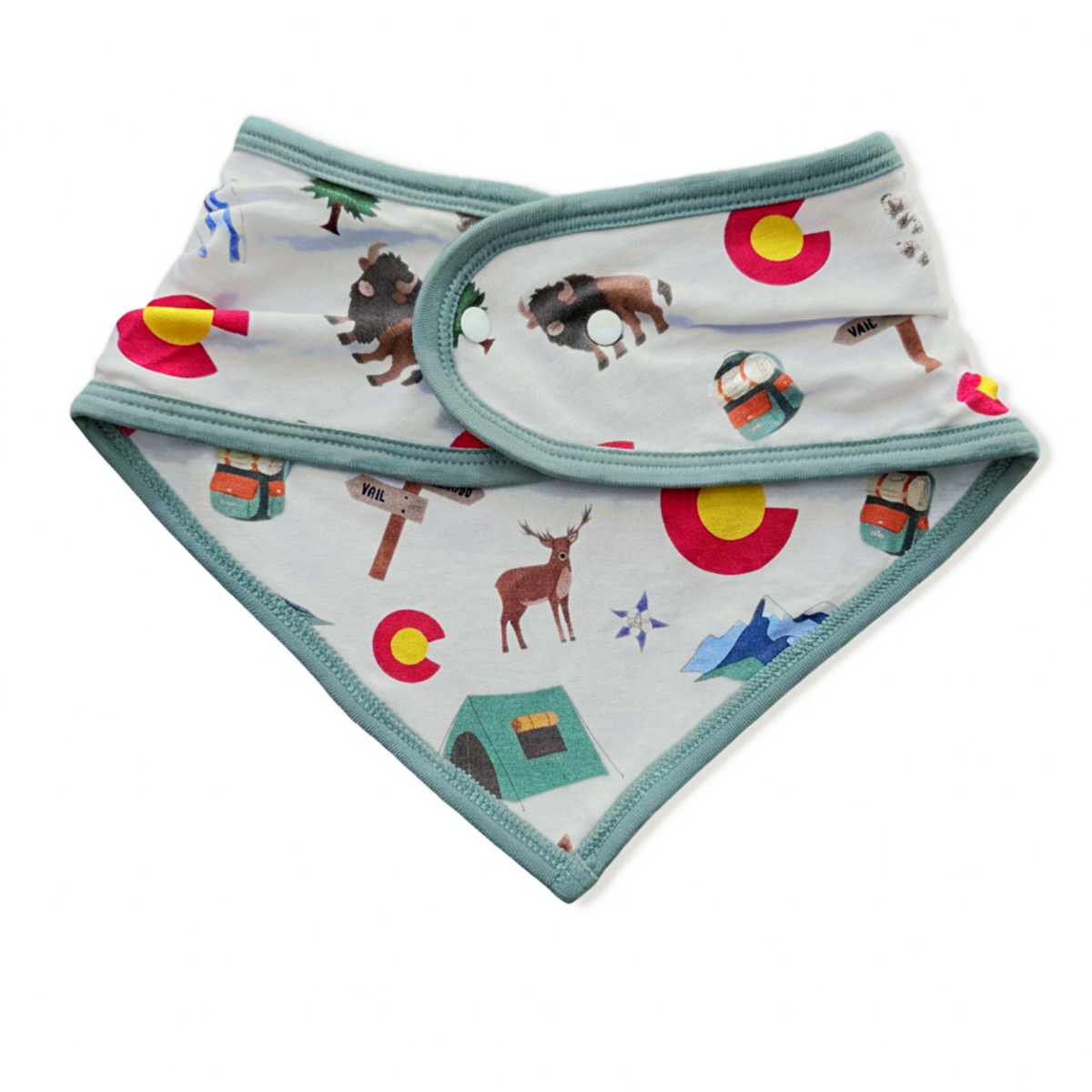 Wild Colorado- Bamboo bandana bib - Summit and Nest