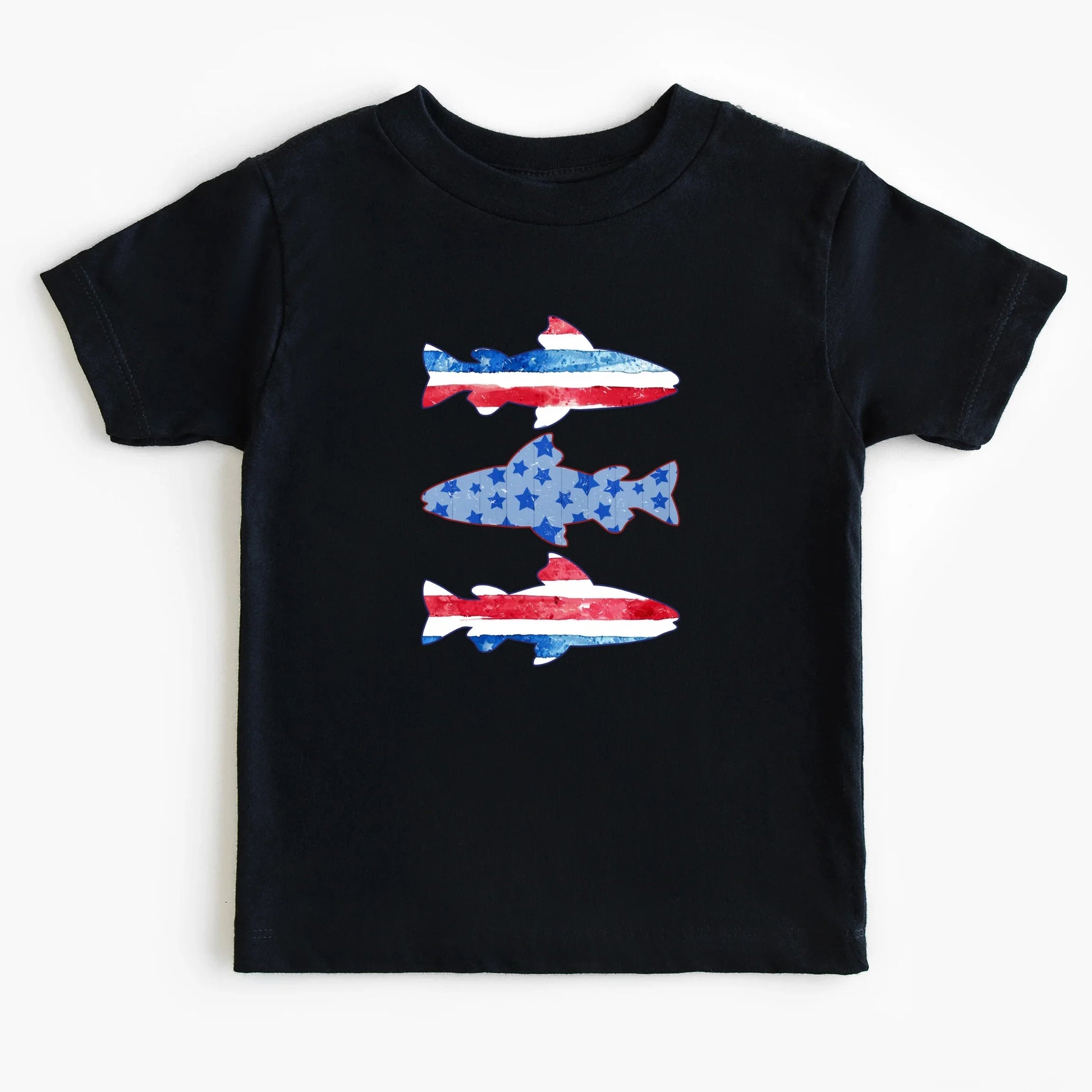 Patriotic fish- Short sleeve tee and infant bodysuit - Summit and Nest