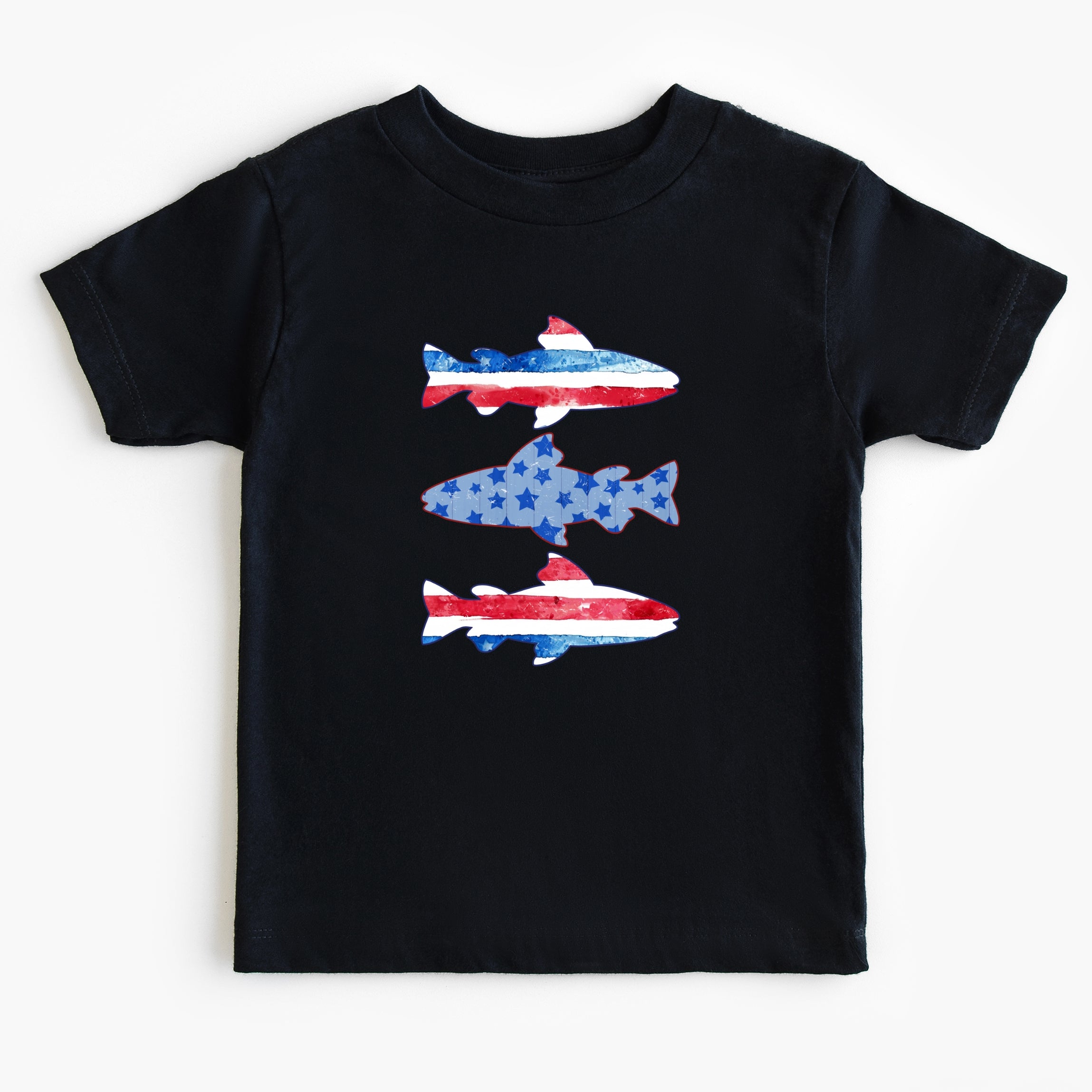 Patriotic fish- Short sleeve tee and infant bodysuit - Summit and Nest