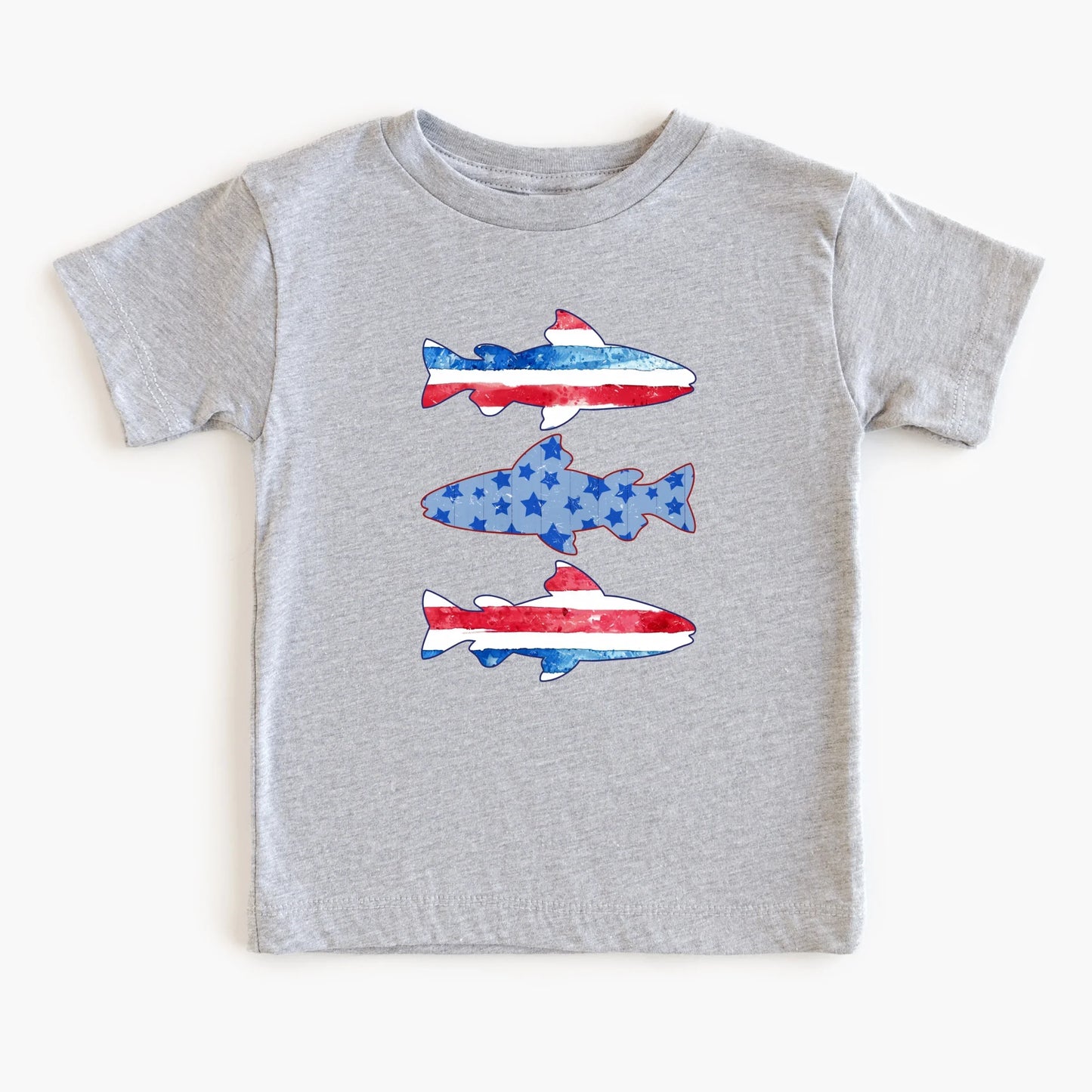 Patriotic fish- Short sleeve tee and infant bodysuit - Summit and Nest
