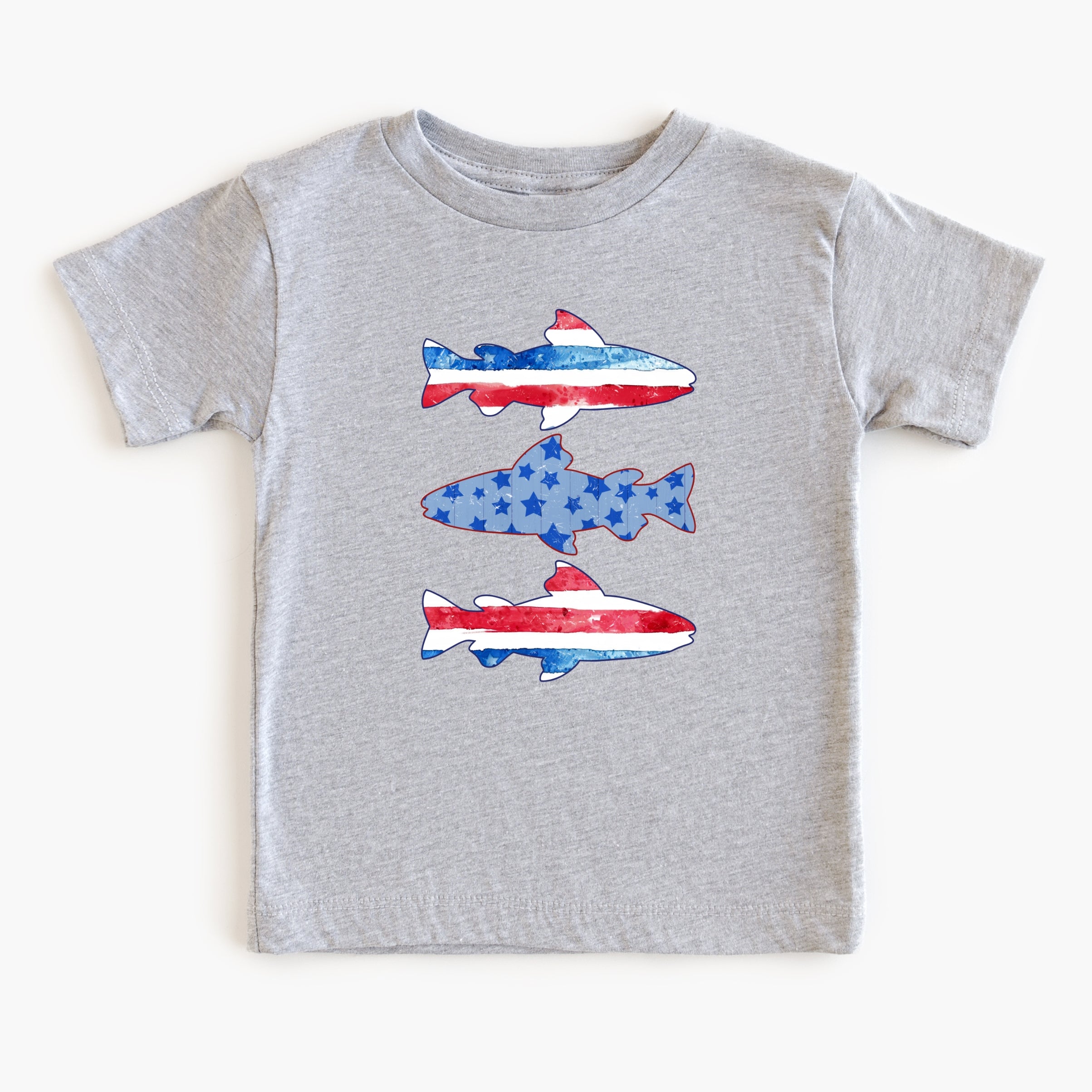 Patriotic fish- Short sleeve tee and infant bodysuit - Summit and Nest